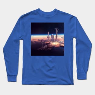 Interplanetary Spaceport Long Sleeve T-Shirt